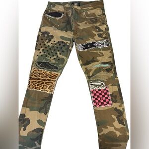 Camouflage Patchwork Jeans